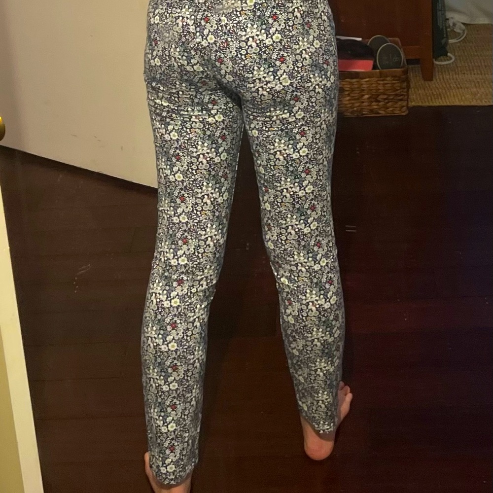 J. Crew toothpick 28 tall floral jeans